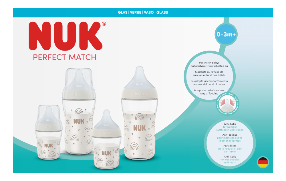 NUK Perfect Match Glass Bottle Set