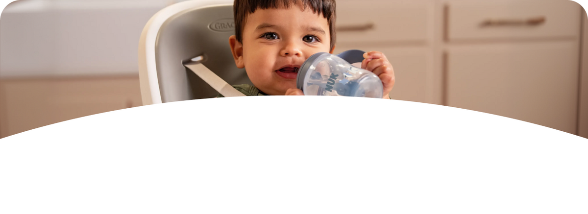 Baby exploring and playing