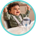 Parent talking with toddler