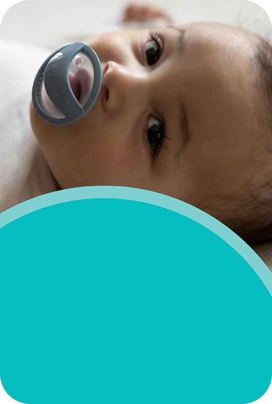 Baby with soother