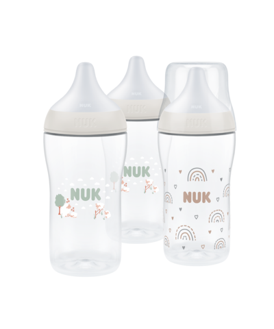 NUK Perfect Match PP Bottle 260ml 3pk - White Sheep/Rainbows
