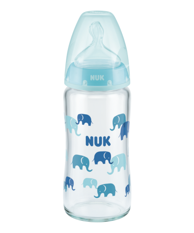 NUK First Choice+ Glass Baby Bottle with Temperature Control
