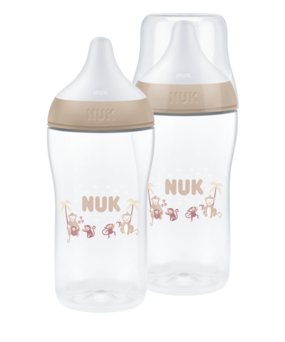 NUK Perfect Match PP Bottle 260ml 2pk - Beige Monkey