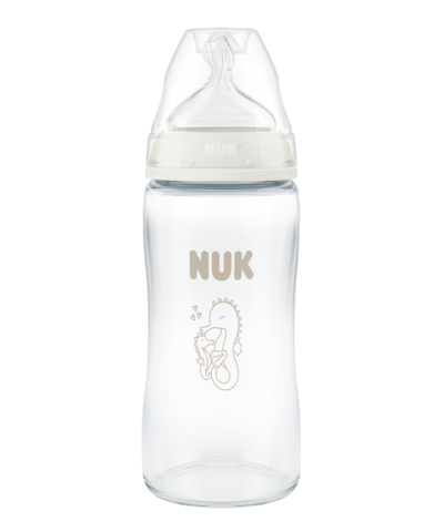 NUK First Choice Glass Bottle 240ml - White Seahorse